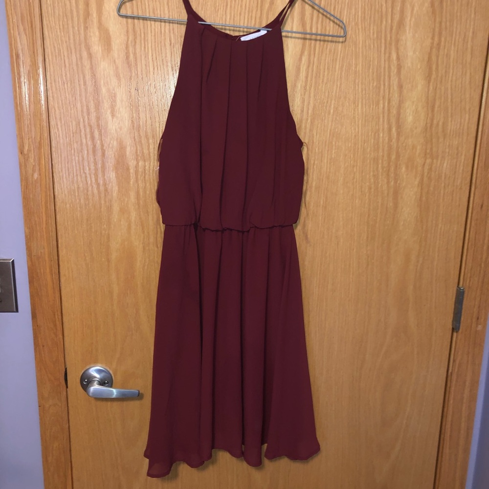 Blue Rain burgundy dress